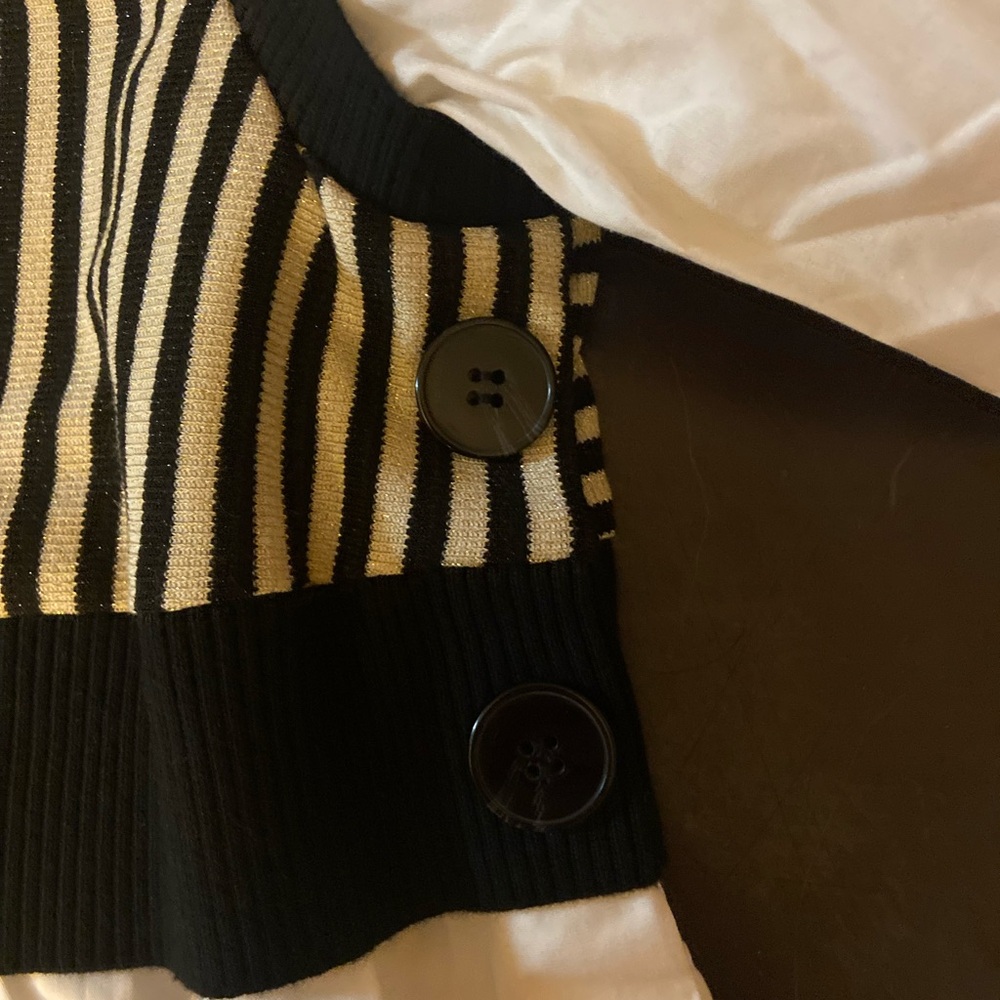 Maeve Black and White Button Down Shirt - Picture 7 of 12
